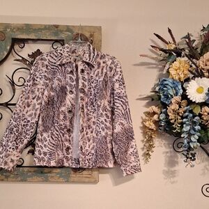 Animal Print Blazer - Brn/Cream. Excellent Condition NWOT  Size PS